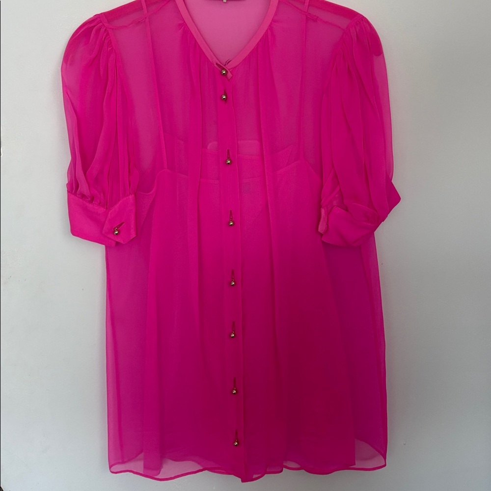 Emilio Pucci pink blouse with lining - Picture 2 of 8
